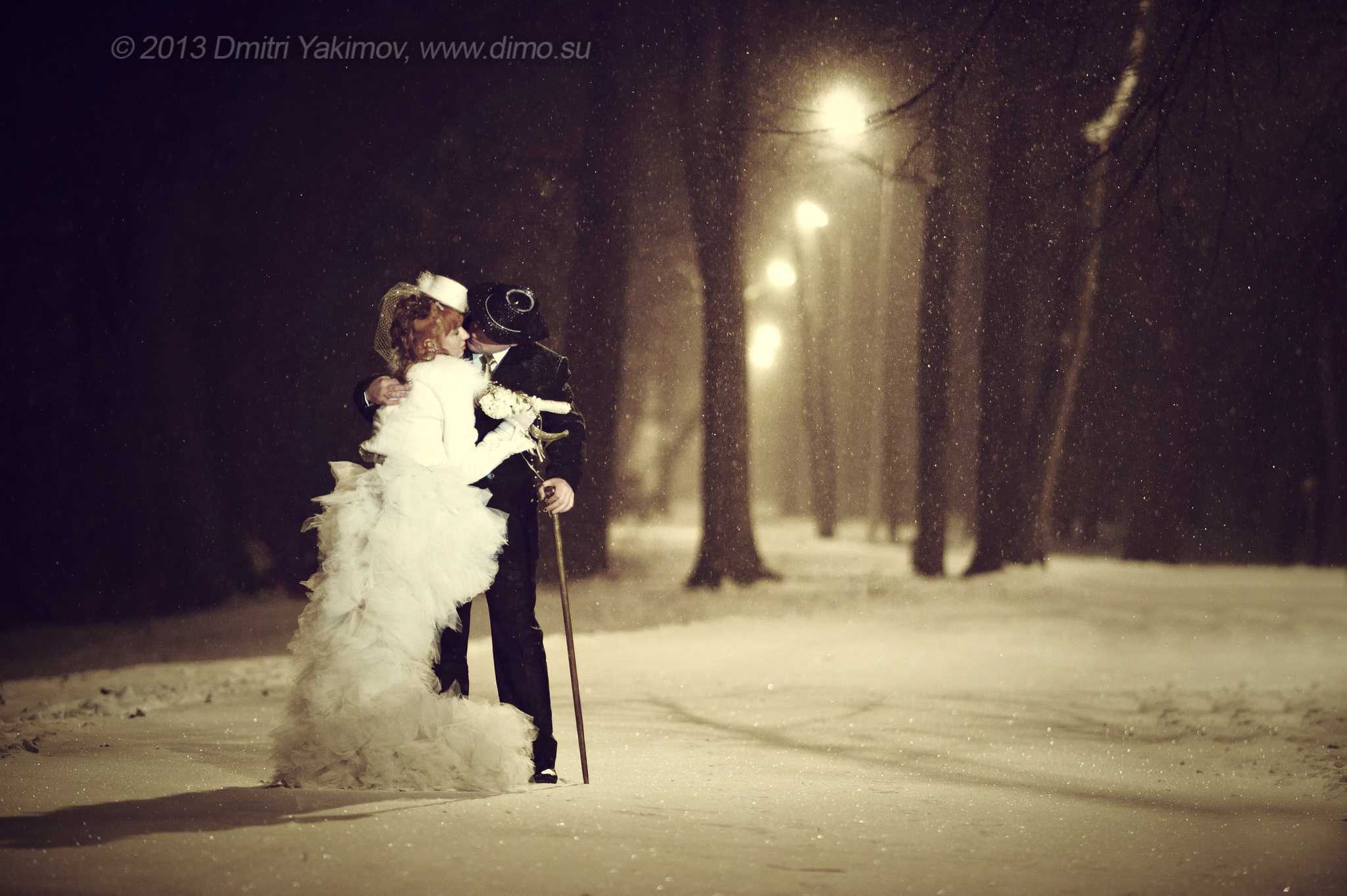 Сказка зимней свадебной фотосъёмки