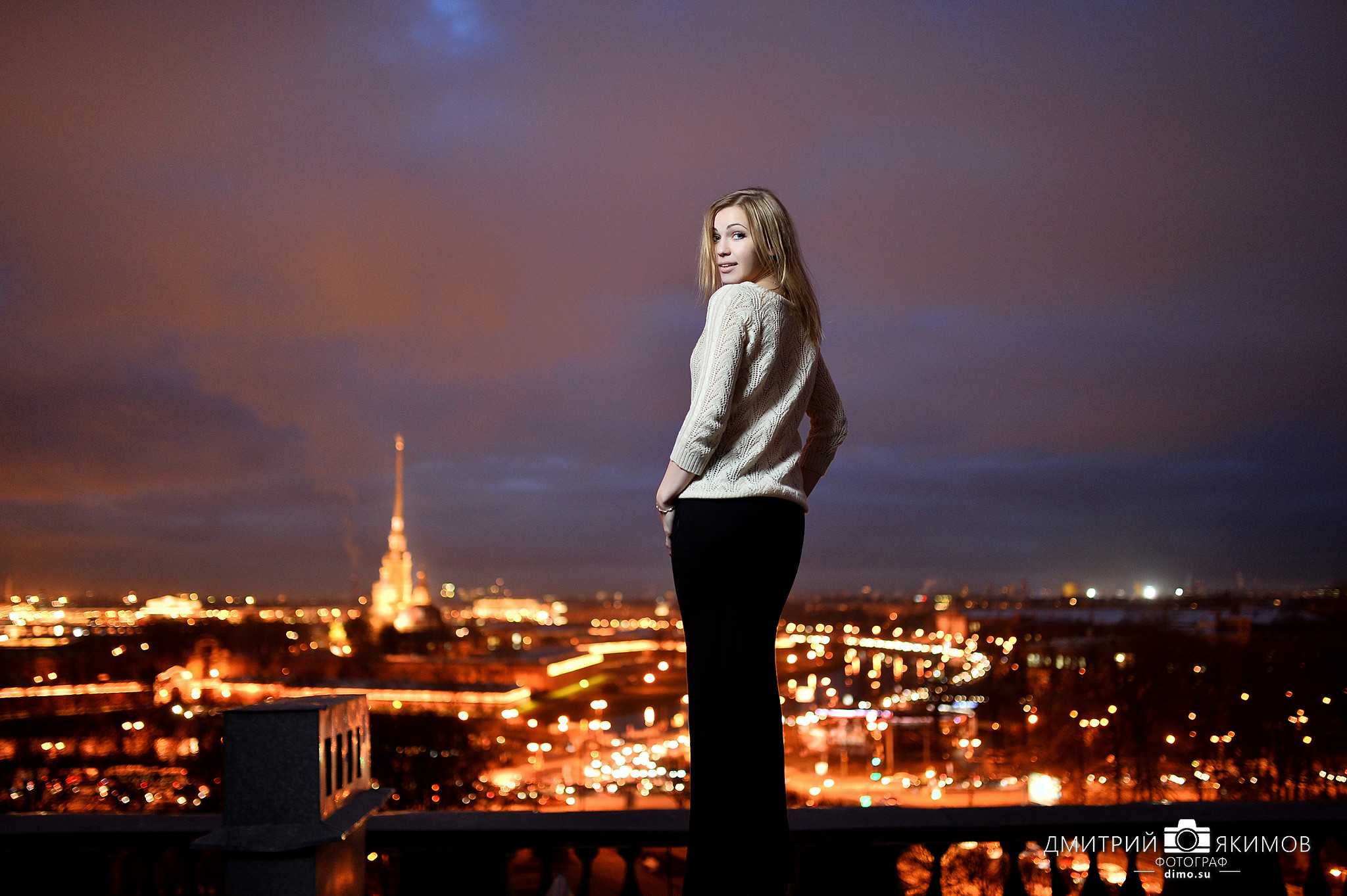 фотосессии на крыше для девушки в Петербурге
